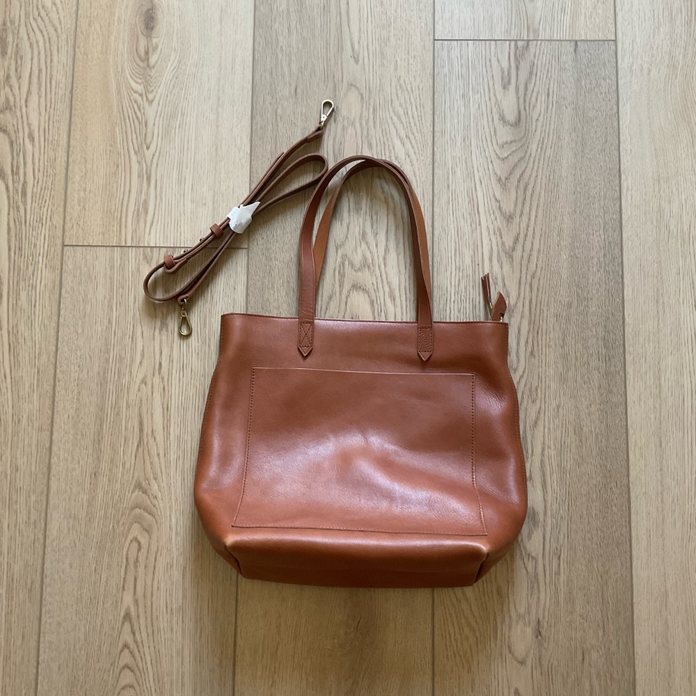 MADEWELL Medium Transport Leather Tote Bag